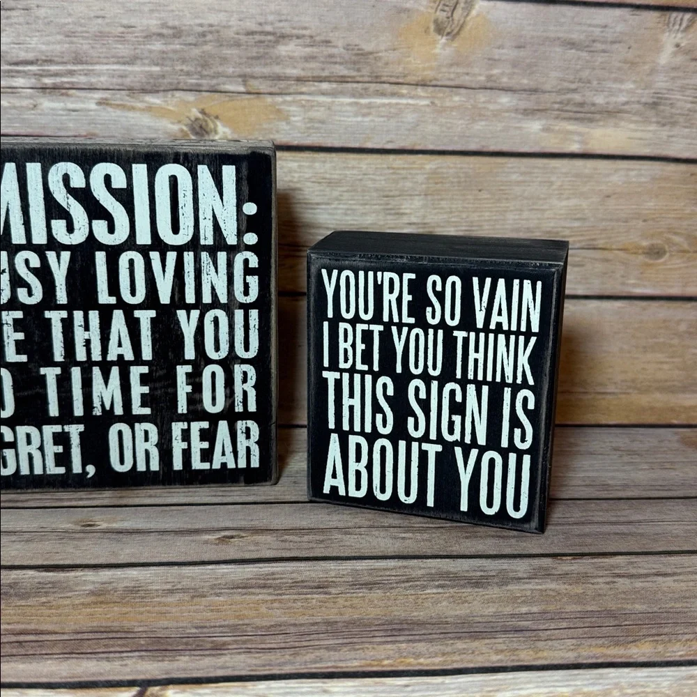 Primitives by Kathy Inspirational Black and White box signs Decor Set - Picture 7 of 8